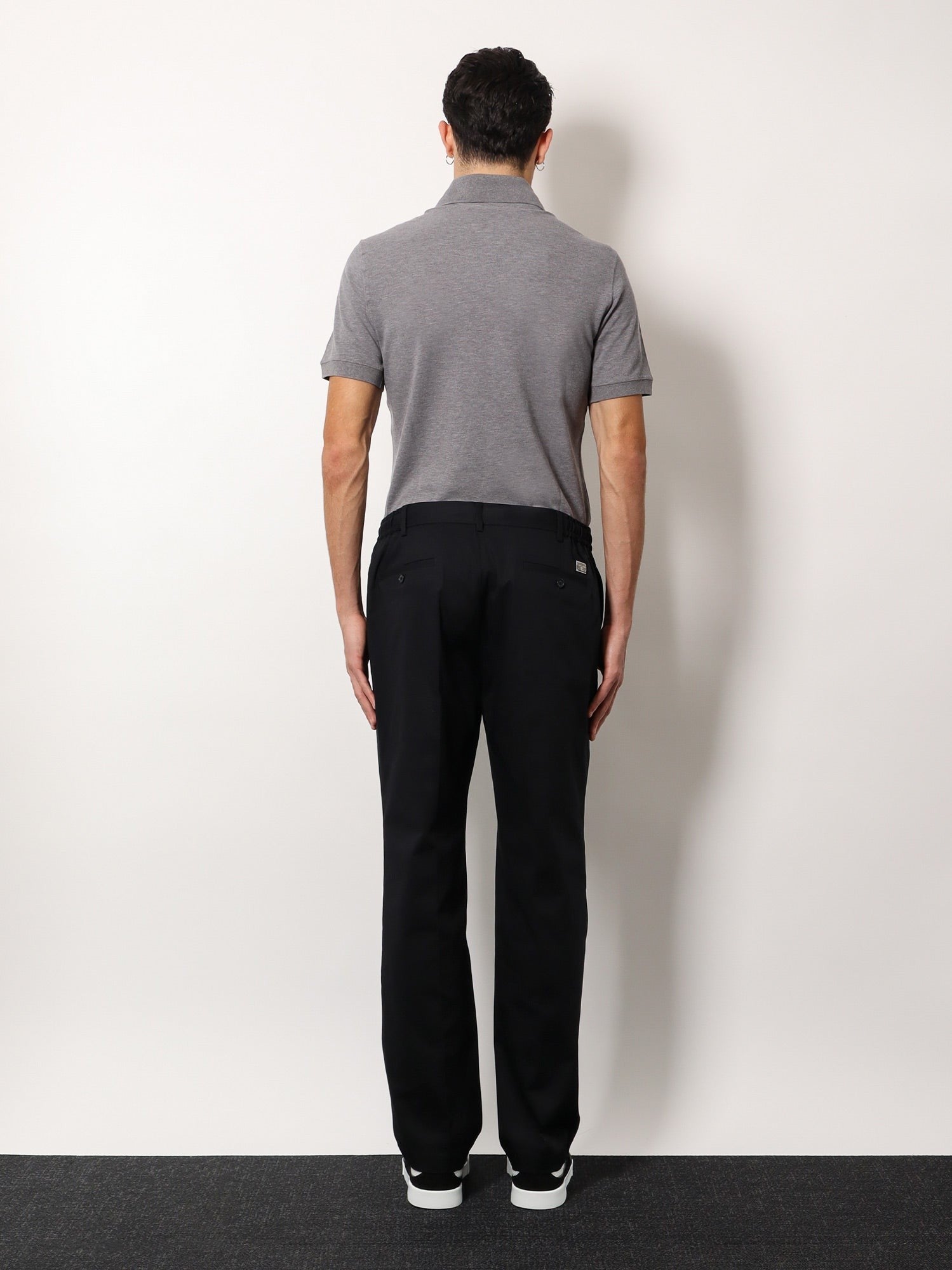 Dolce & Gabbana Cotton trouser with elastic inserts and drawstring