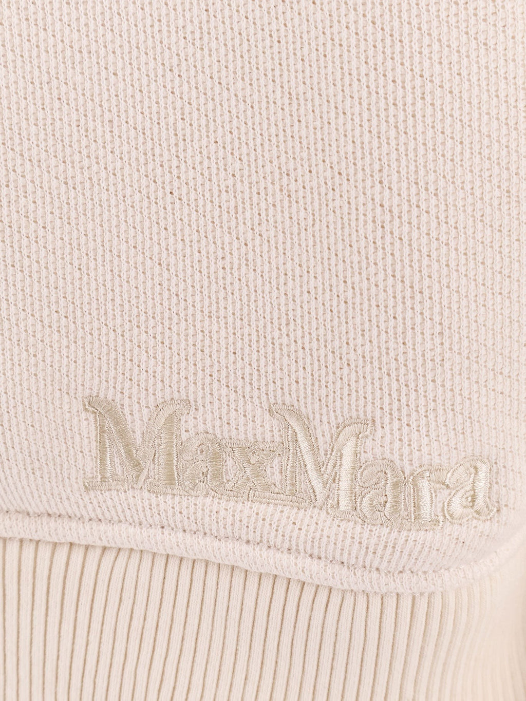Max Mara Cral cotton sweater with max mara embroidery