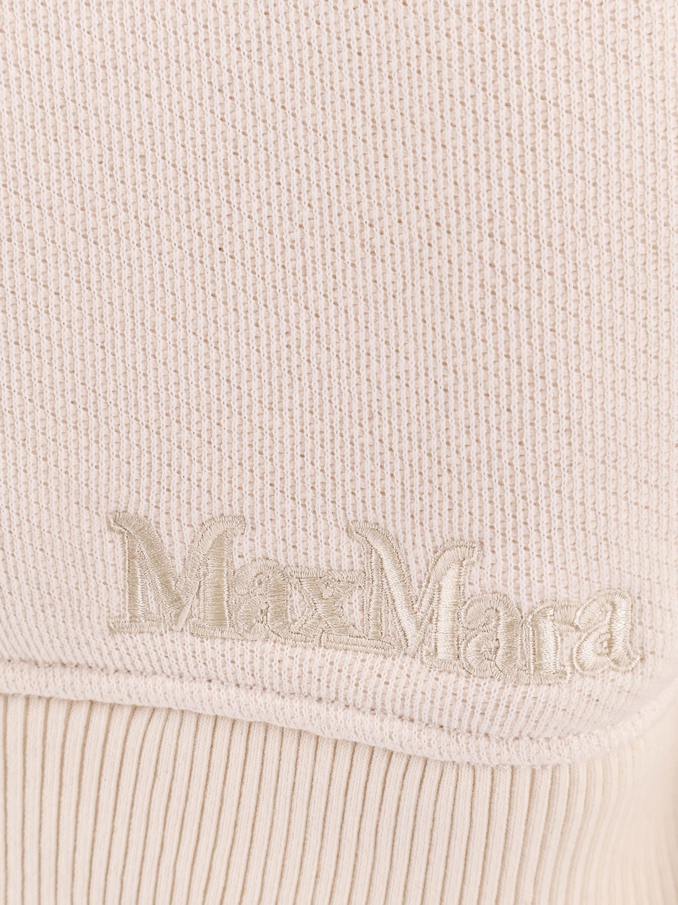 Max Mara Cral cotton sweater with max mara embroidery