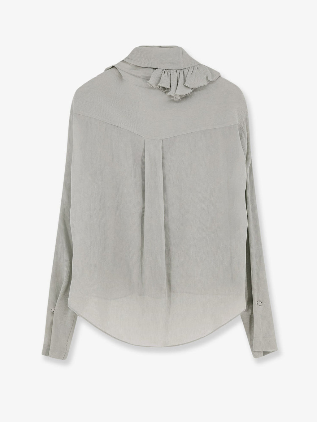 alberta ferretti Crepe shirt with rouches