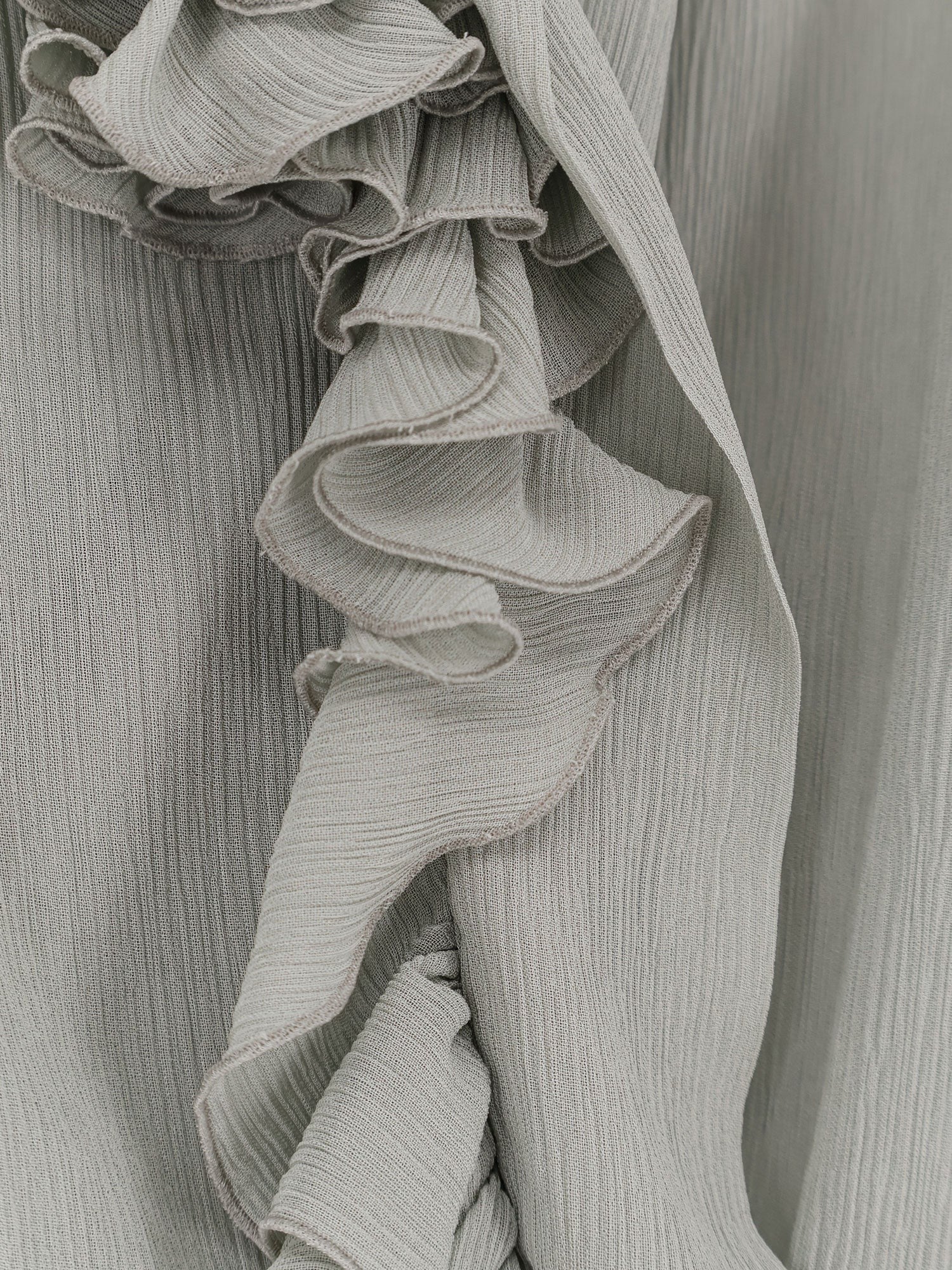 alberta ferretti Crepe shirt with rouches