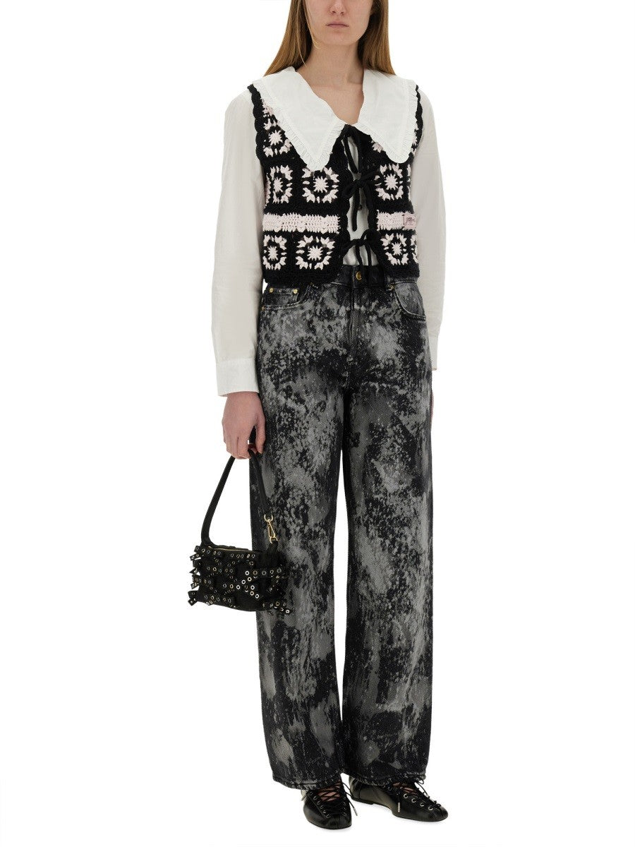 GANNI CROCHET KNIT VEST