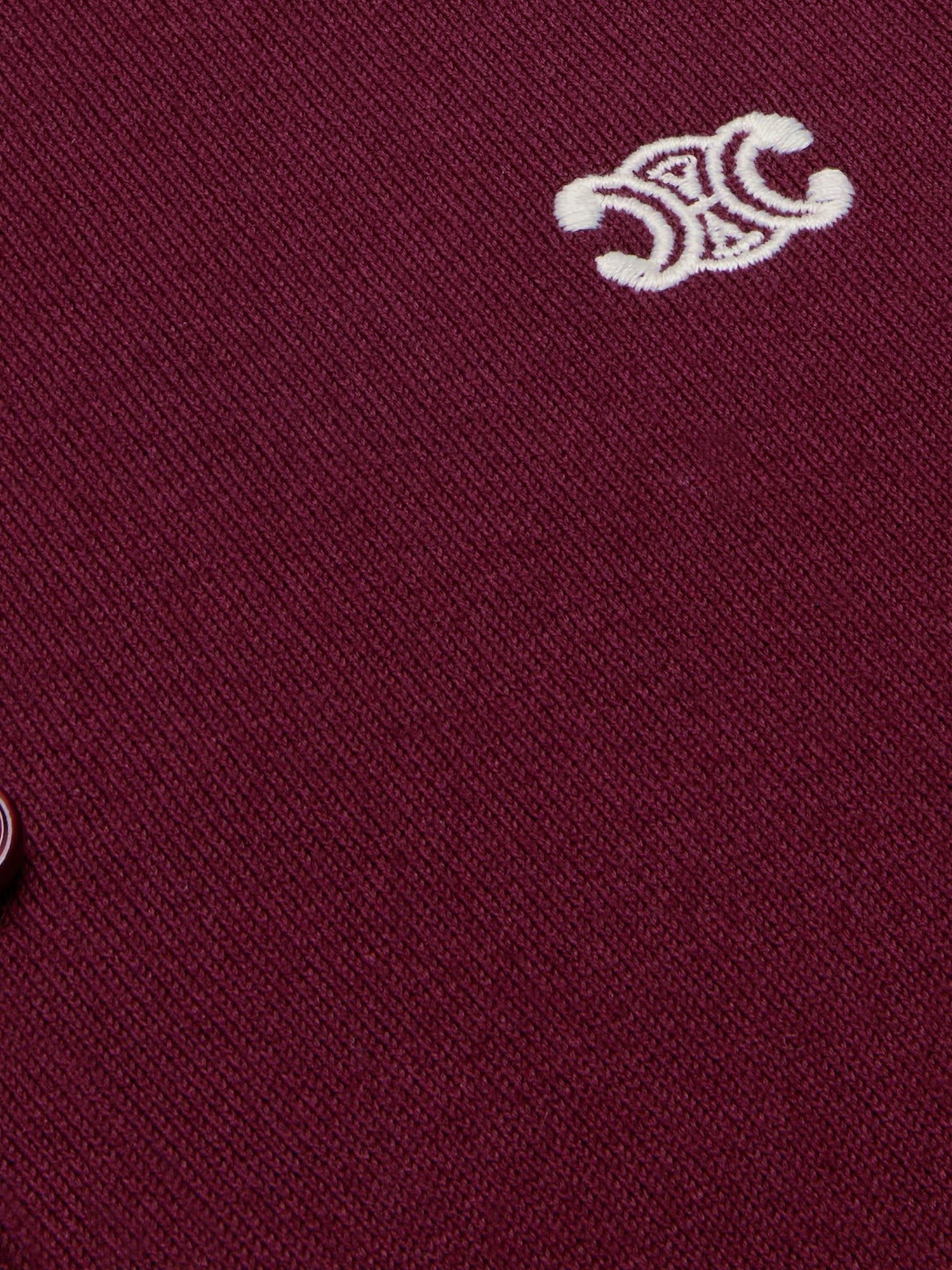 Celine Crop Fit wool polo shirt