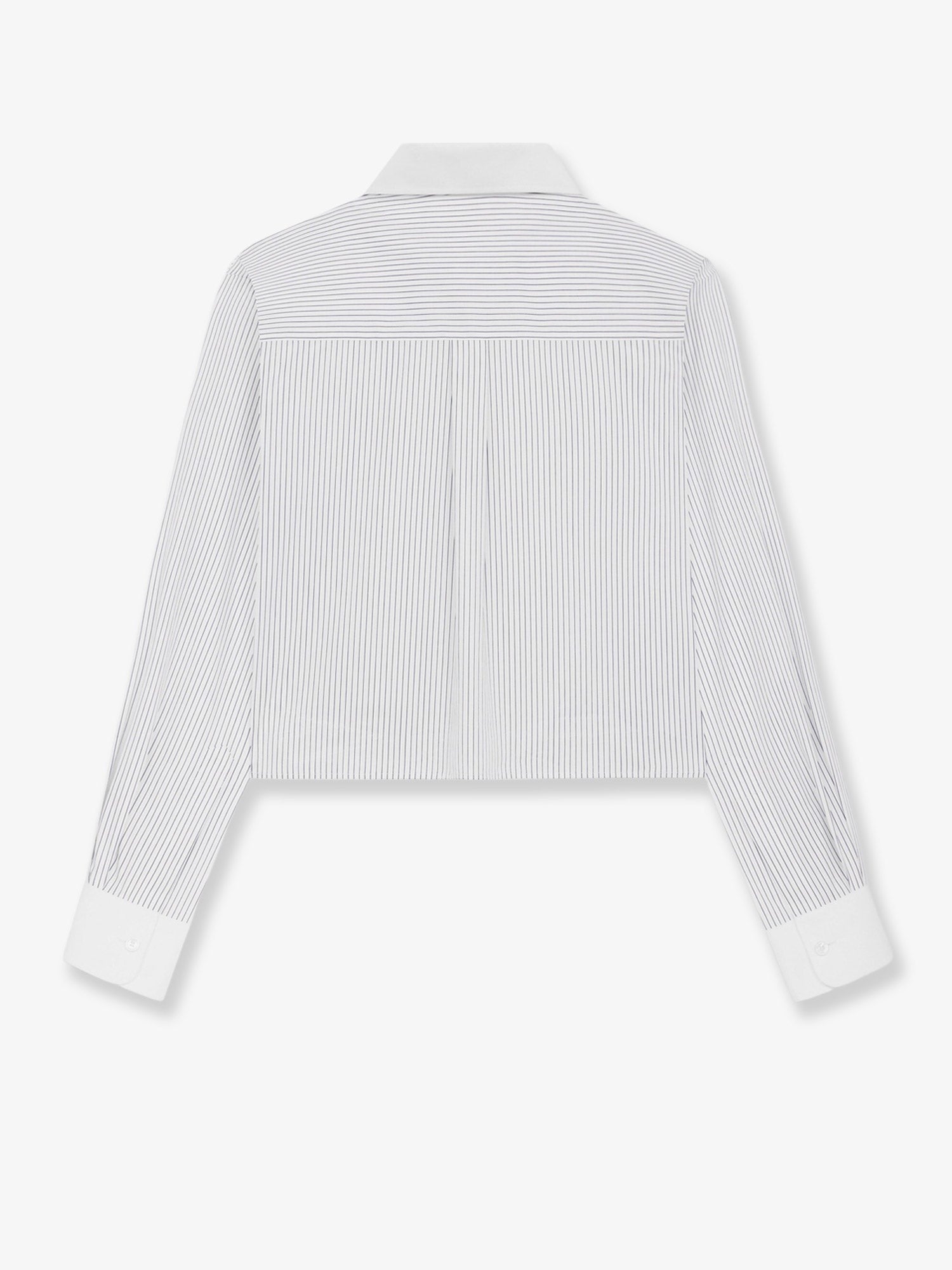 Celine Cropped cotton shirt with striped motif