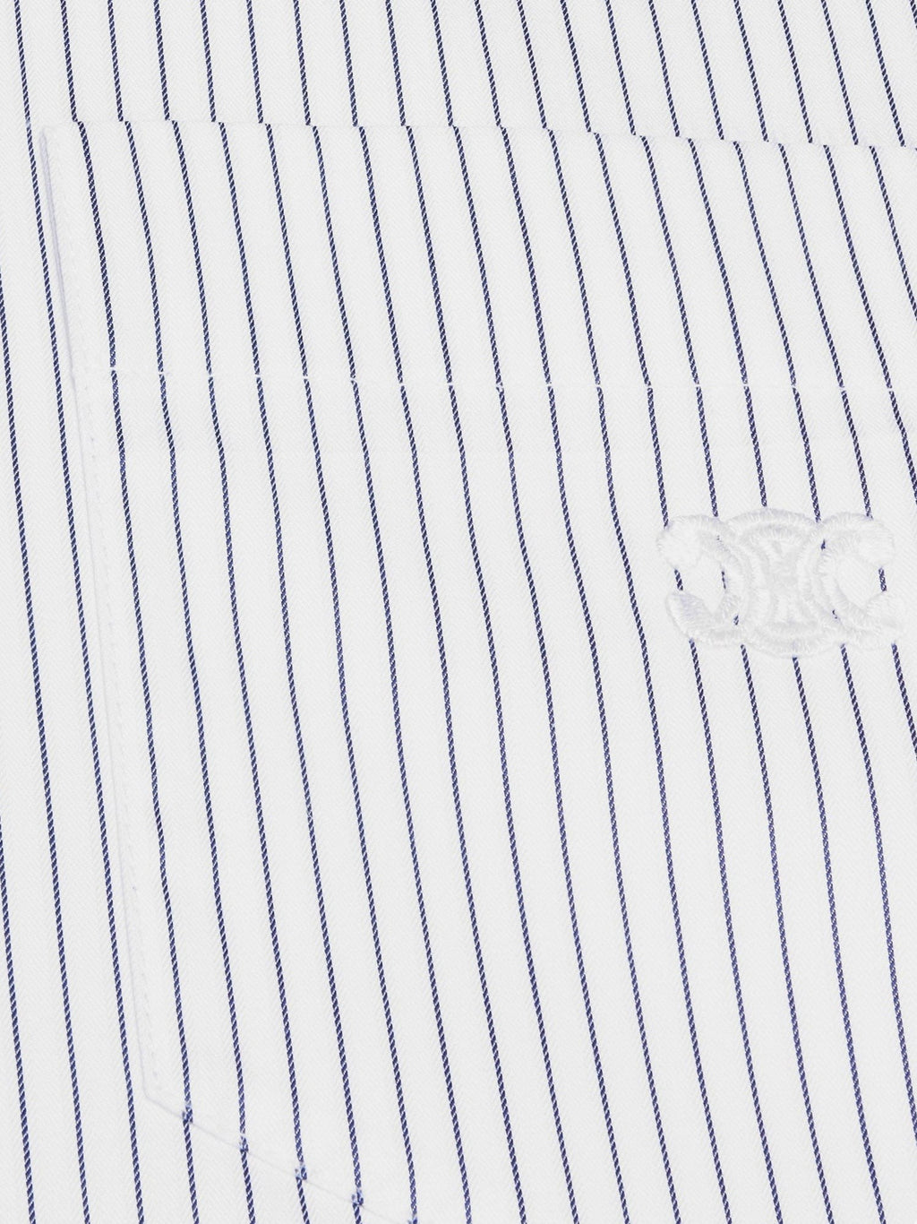 Celine Cropped cotton shirt with striped motif