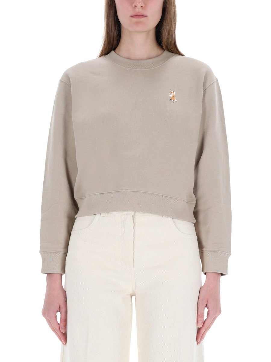 Maison Kitsune CROPPED "FOX" SWEATSHIRT