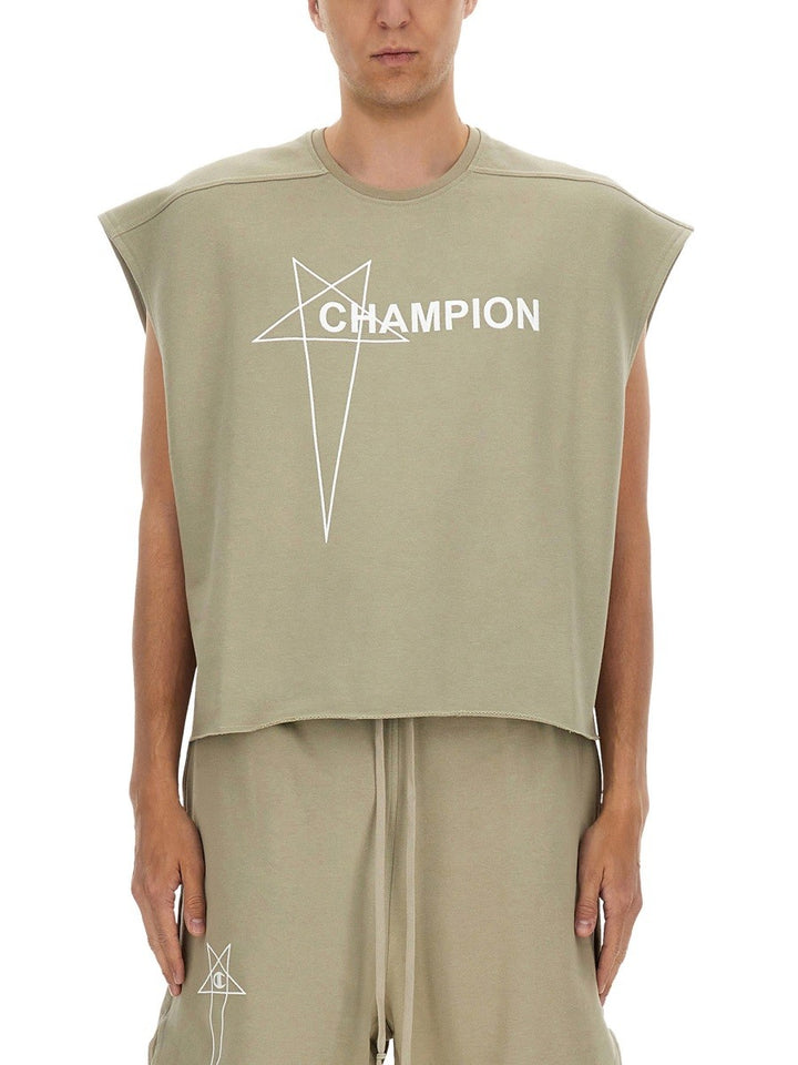 CHAMPION X RICK OWENS CROPPED MICRO TATLIN T-SHIRT