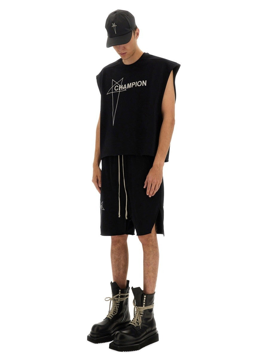 CHAMPION X RICK OWENS CROPPED MICRO TATLIN T-SHIRT
