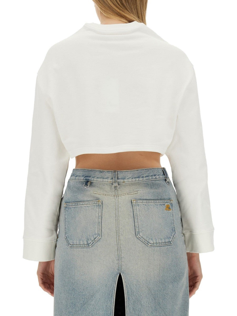 COURREGES CROPPED SWEATSHIRT