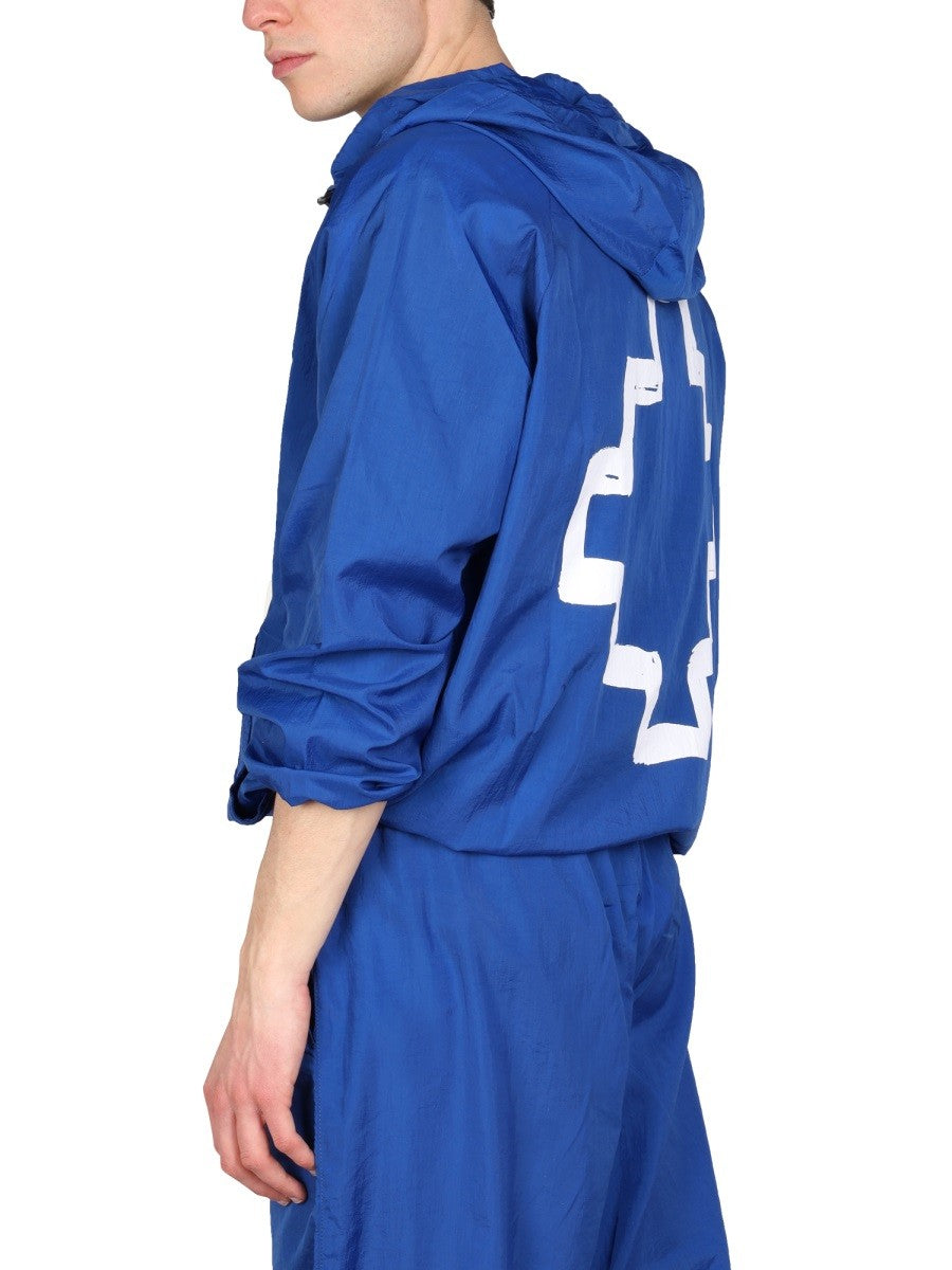 MARCELO BURLON COUNTY OF MILAN CROSS PRINT WINDBREAKER JACKET