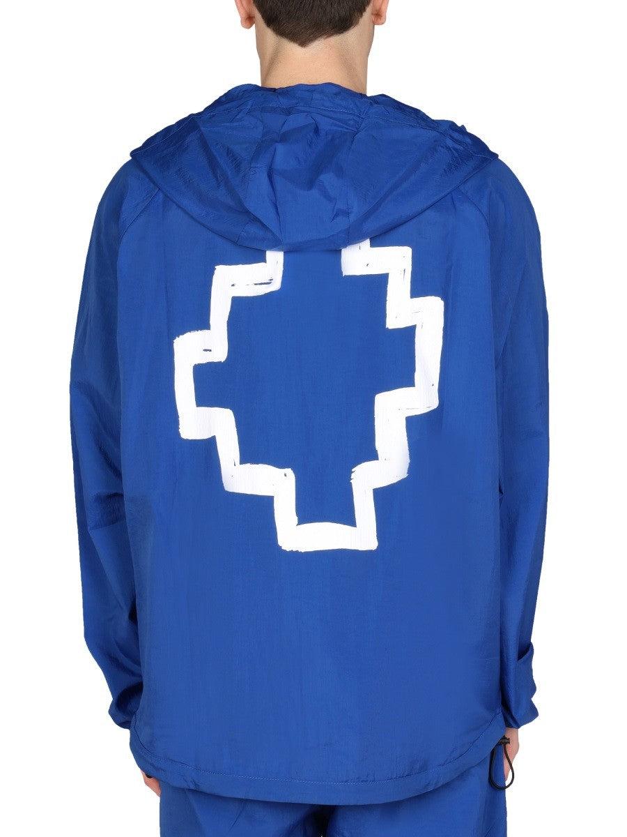 MARCELO BURLON COUNTY OF MILAN CROSS PRINT WINDBREAKER JACKET