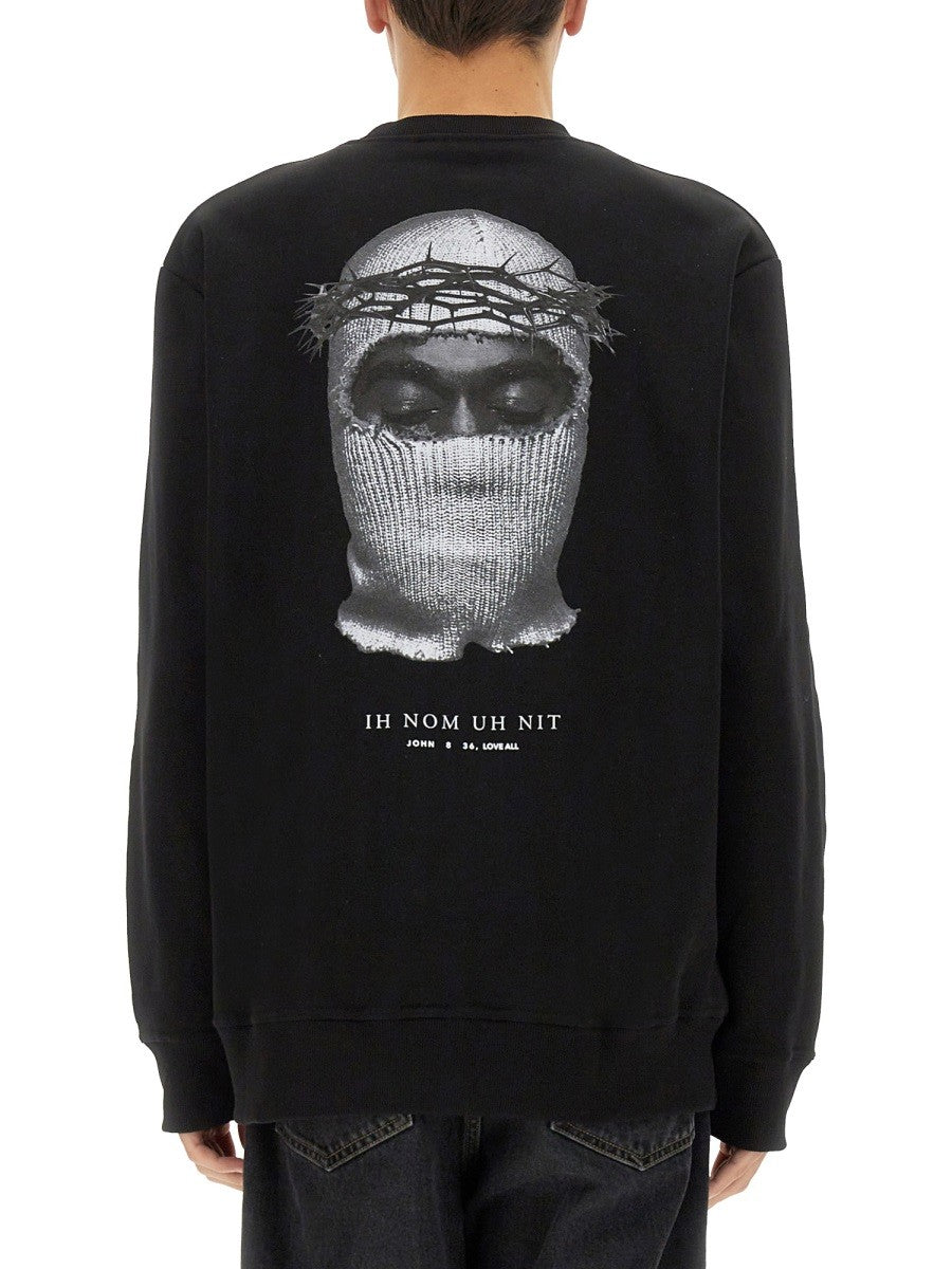 IH NOM UH NIT CROWN MASK PRINT SWEATSHIRT