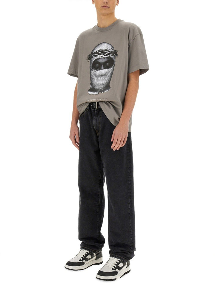 IH NOM UH NIT CROWN MASK PRINT T-SHIRT