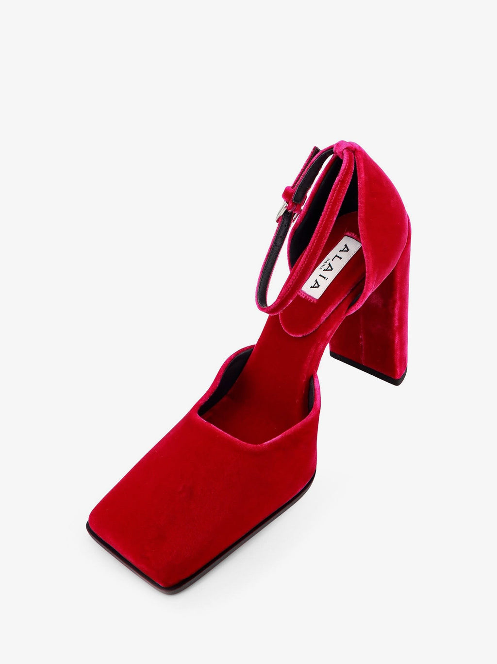 ALAIA D' Orsay 90 velvet décolleté