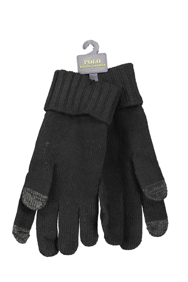 RALPH LAUREN MEN&#39;S BLACK GLOVES
