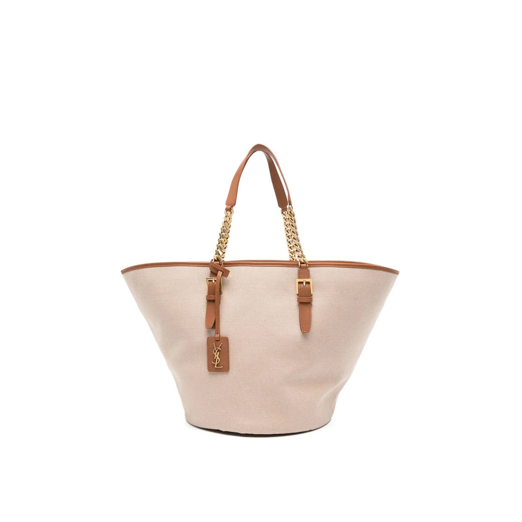 Saint Laurent Cassandre-tag Canvas Tote Bag