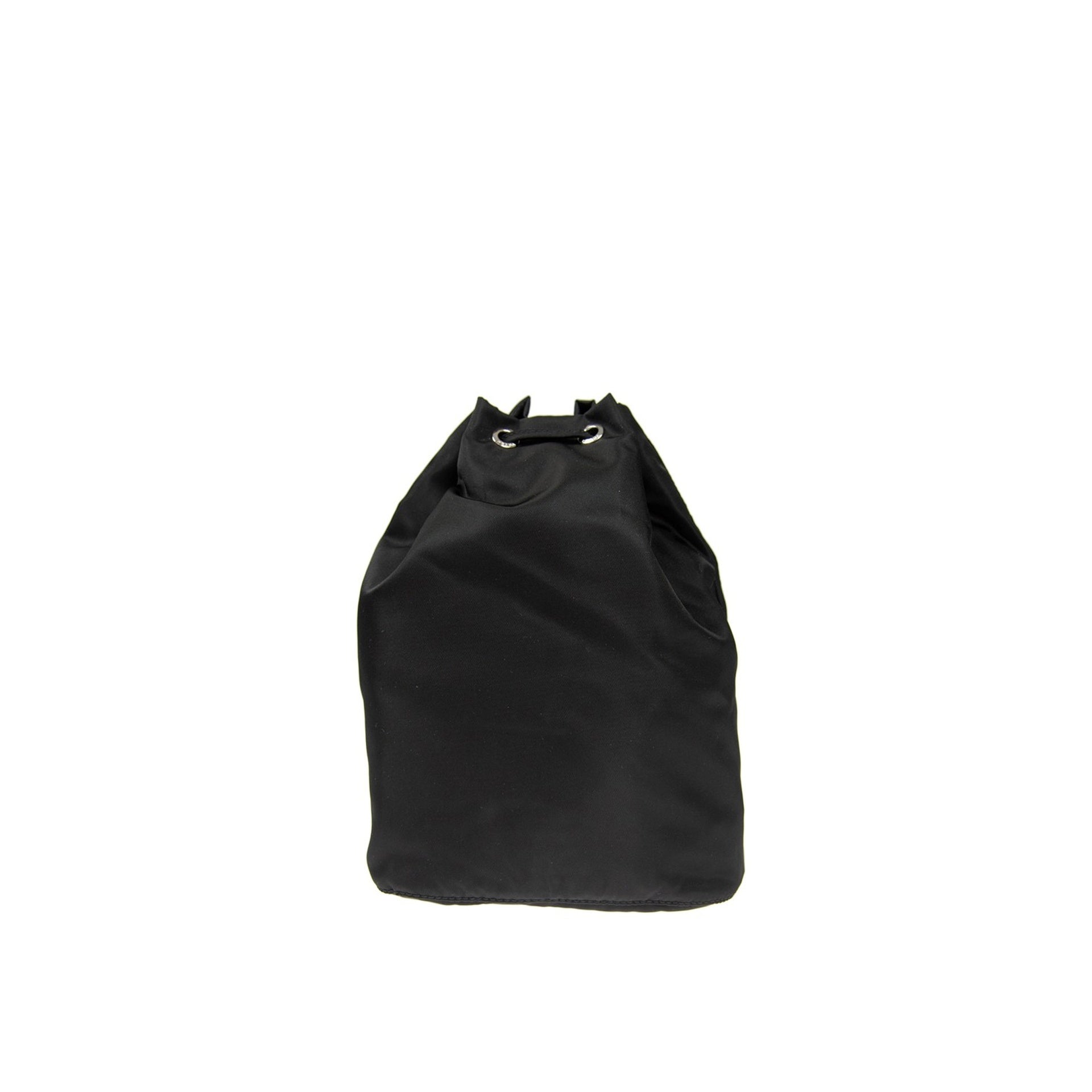 Prada Nylon and Leather Drawstring Pouch