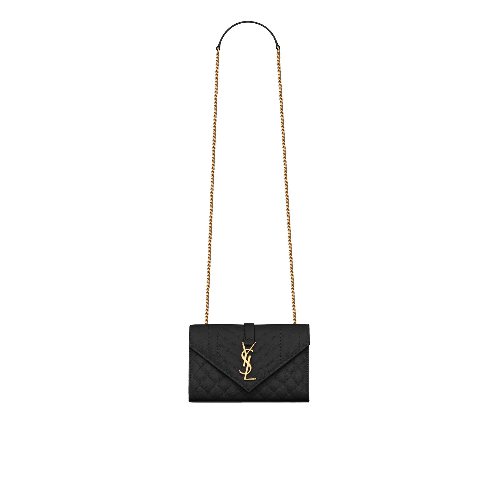 SAINT LAURENT Envelope Small Bag Black – Siebentaschen