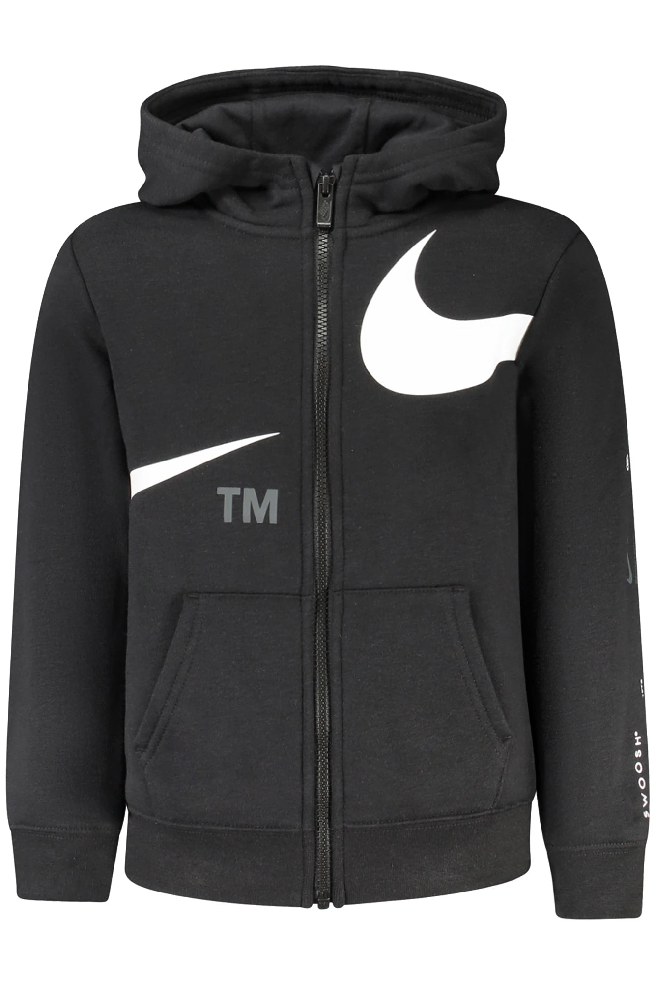 NIKE KIDS&#39; BLACK ZIP-UP SWEATSHIRT
