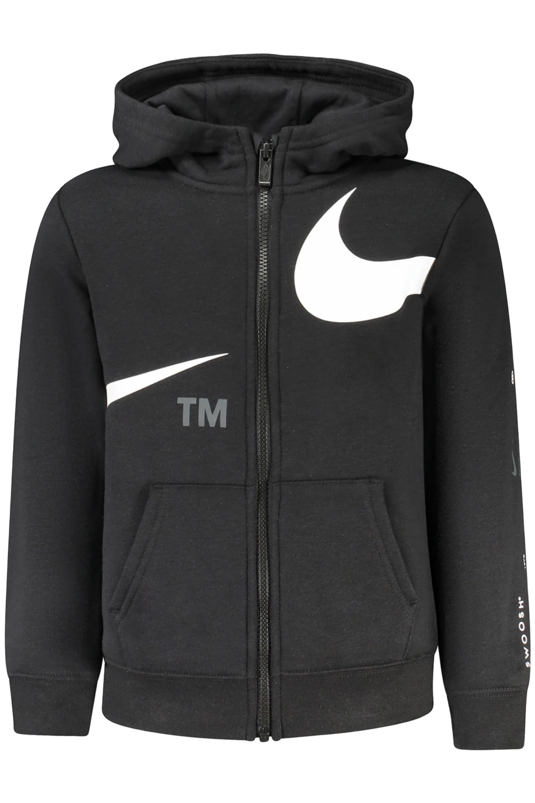NIKE KIDS&#39; BLACK ZIP-UP SWEATSHIRT