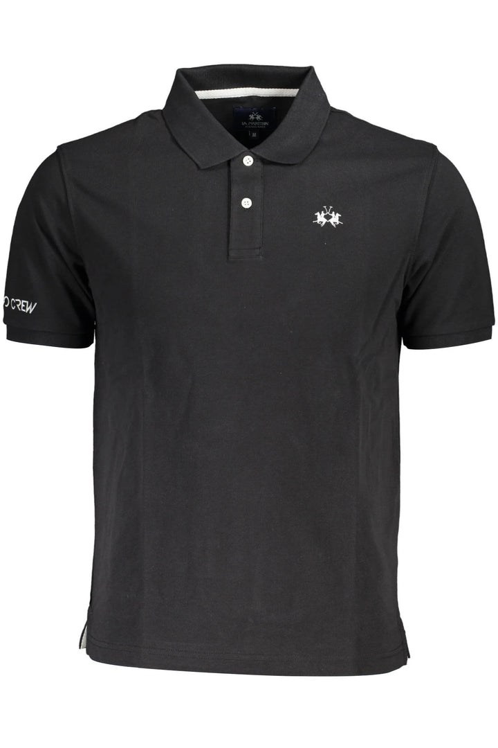 LA MARTINA MEN&#39;S SHORT SLEEVE POLO BLACK