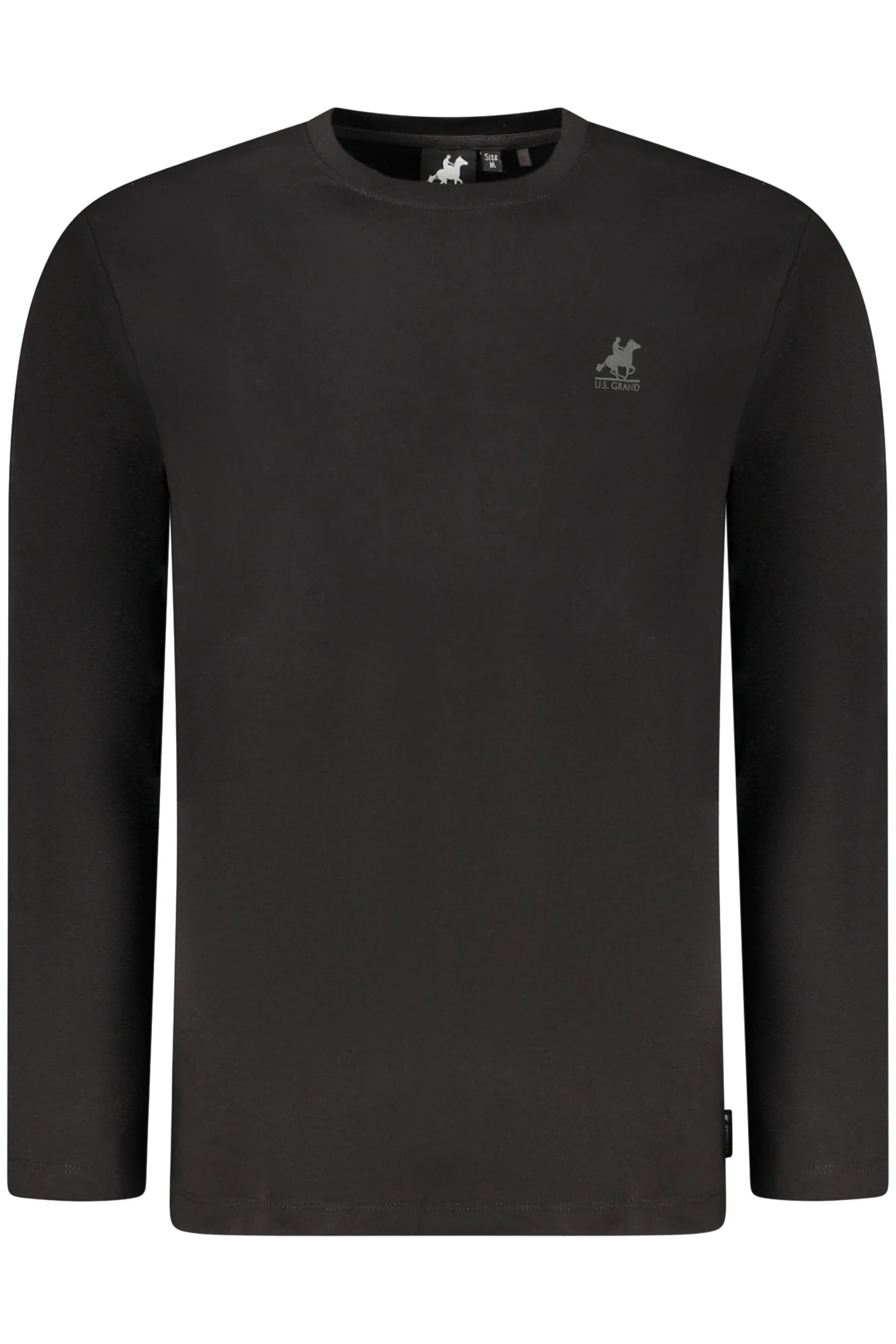 US GRAND MEN&#39;S LONG-SLEEVED BLACK T-SHIRT