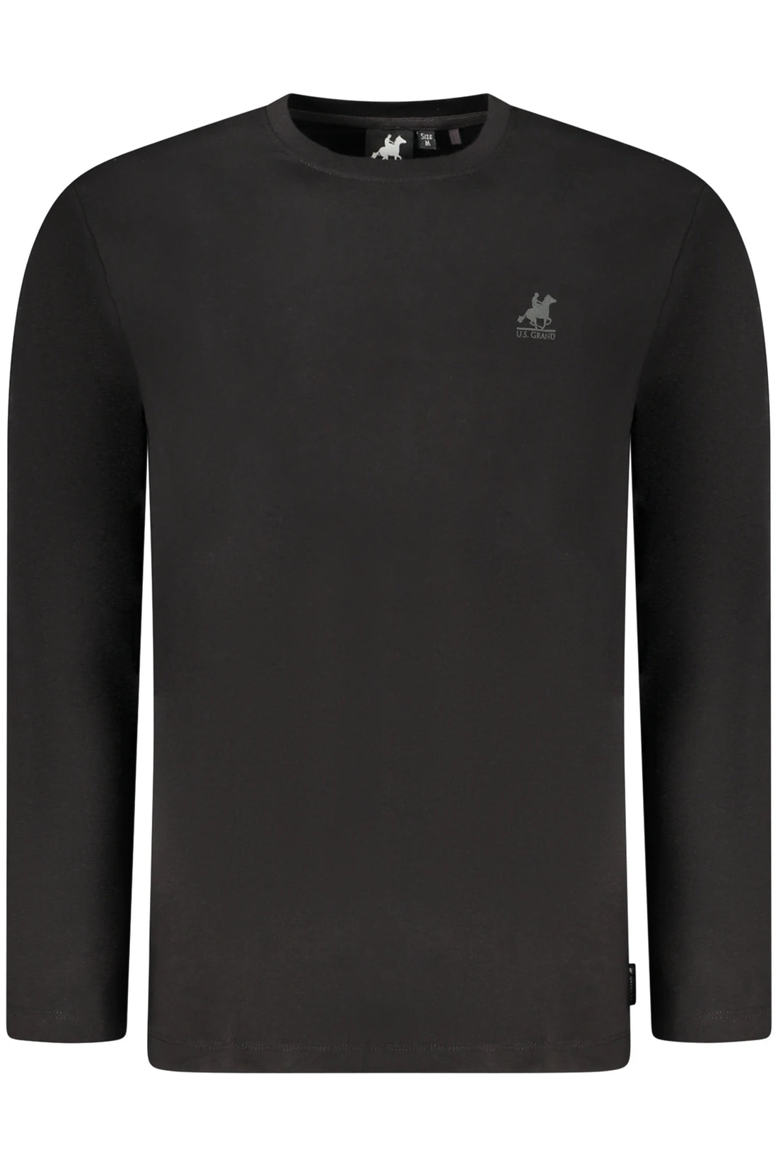 US GRAND MEN&#39;S LONG-SLEEVED BLACK T-SHIRT