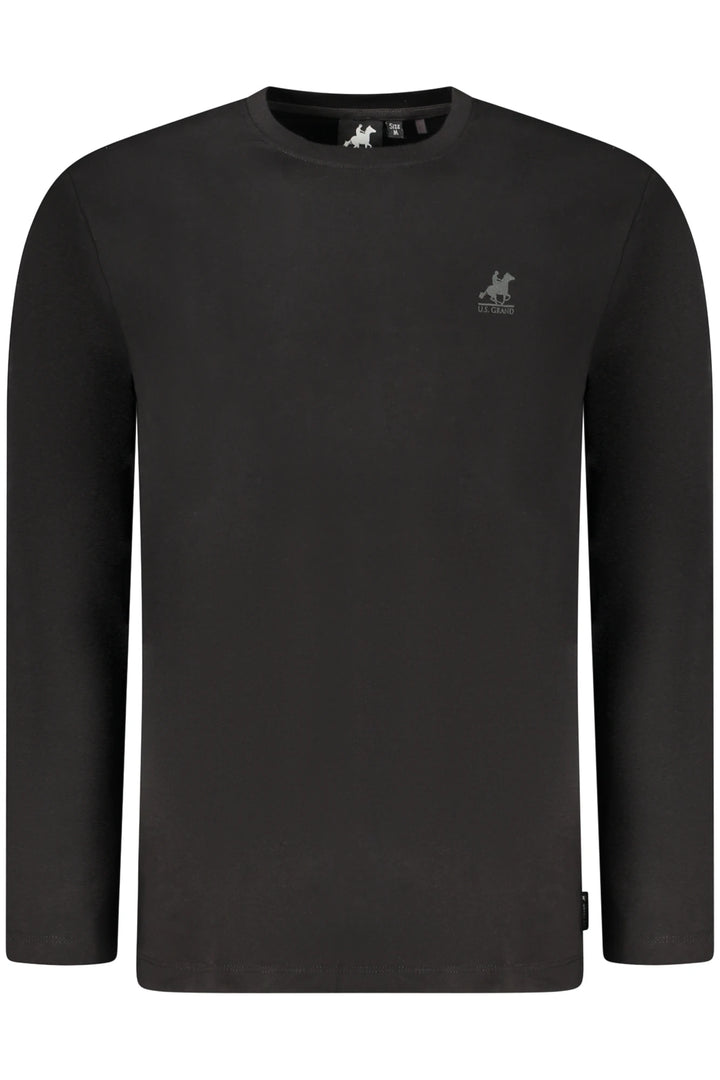US GRAND MEN&#39;S LONG-SLEEVED BLACK T-SHIRT