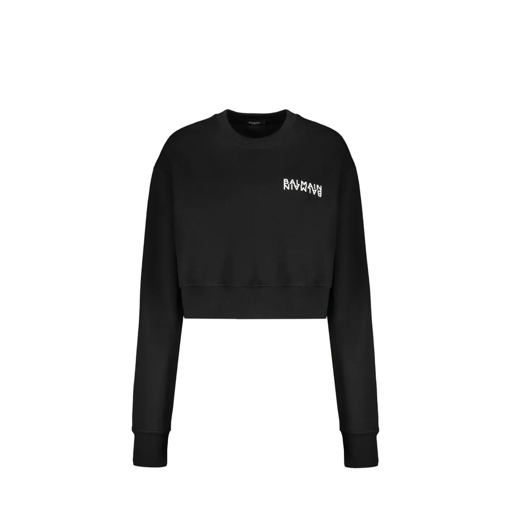 Balmain cropped logo sweatshirt – Siebentaschen