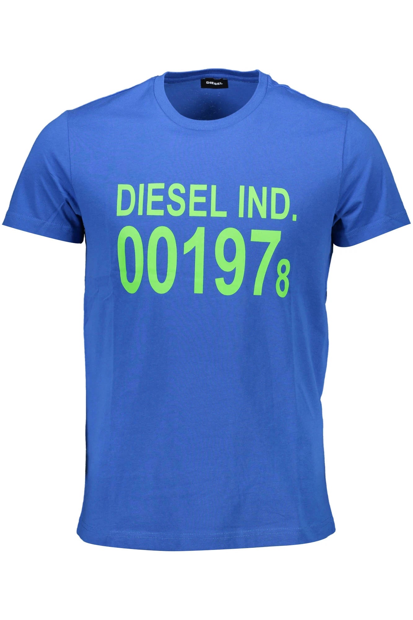 DIESEL MEN&#39;S SHORT SLEEVE T-SHIRT BLUE