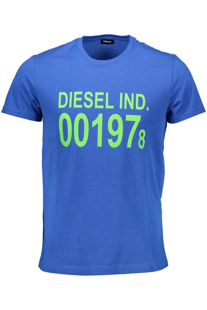 DIESEL MEN&#39;S SHORT SLEEVE T-SHIRT BLUE