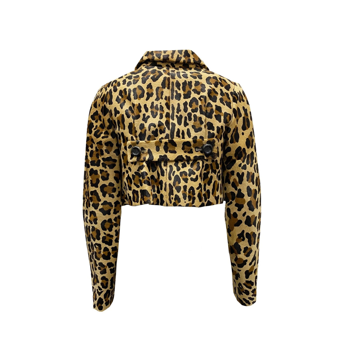 Dsquared2 Leopard Calf Hair Cropped Jacket
