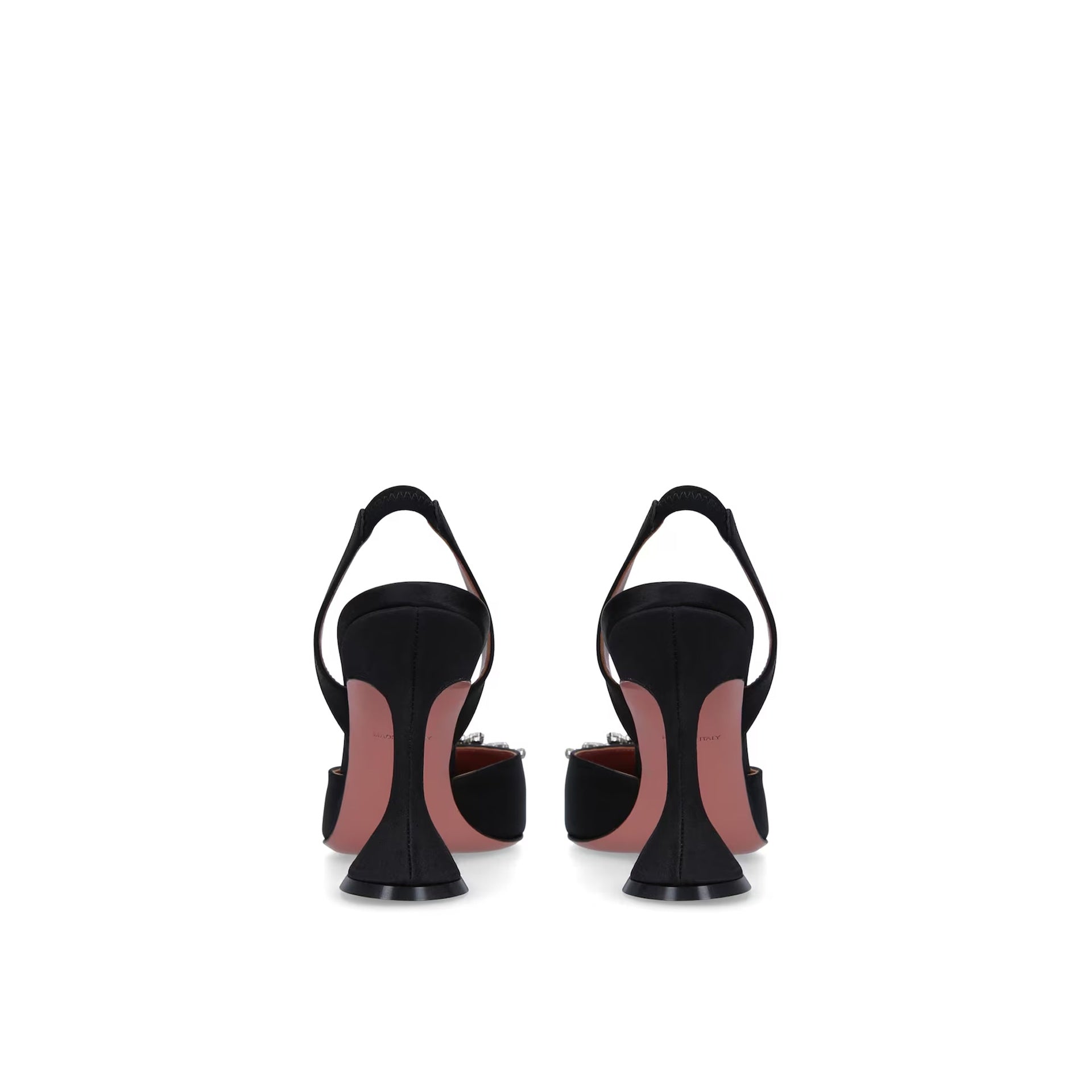 Amina Muaddi Begum 95 Satin Slingback Pumps - WOMEN SHOES - AMINA MUADDI - Tluxy New