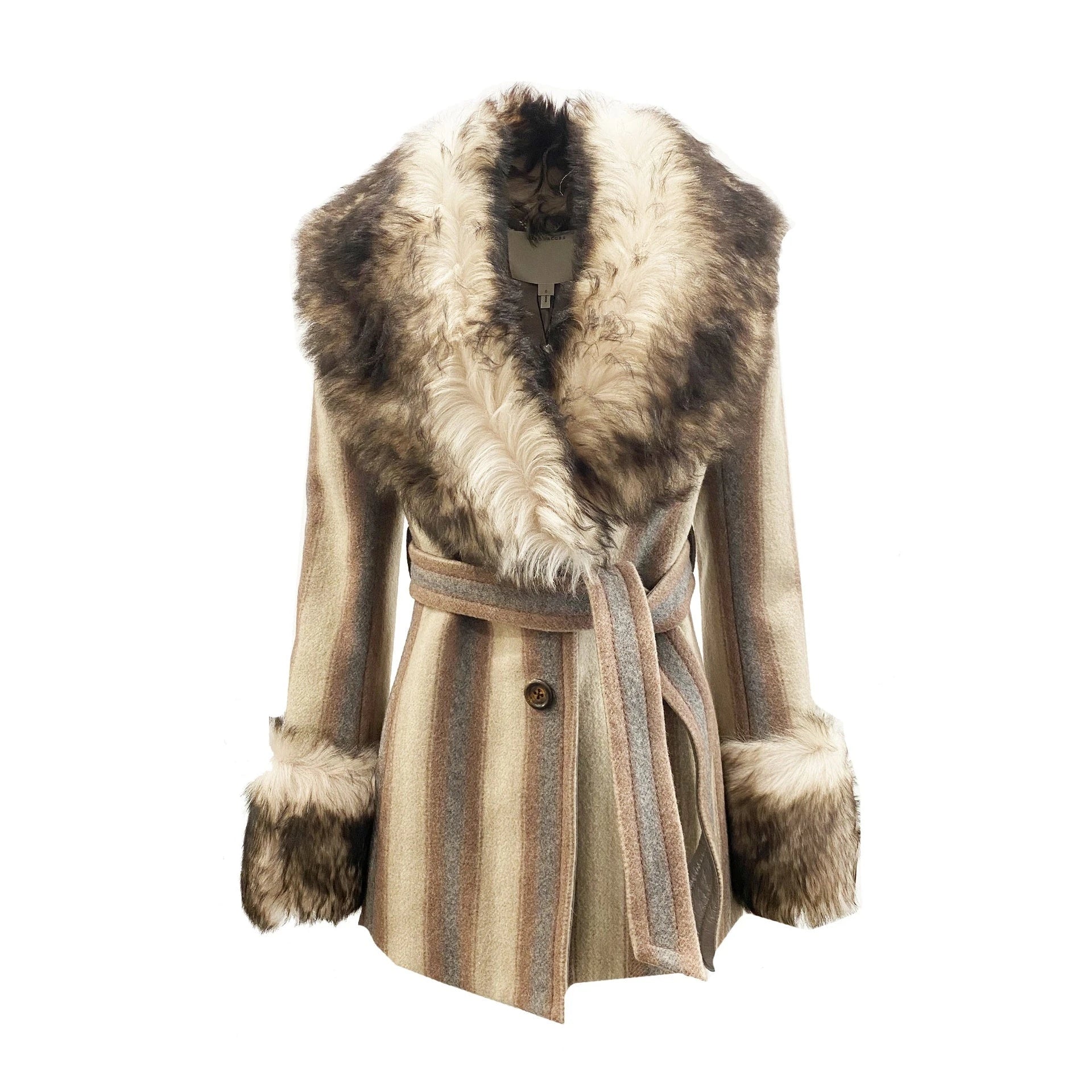 Marc Jacobs Fur Trim Coat