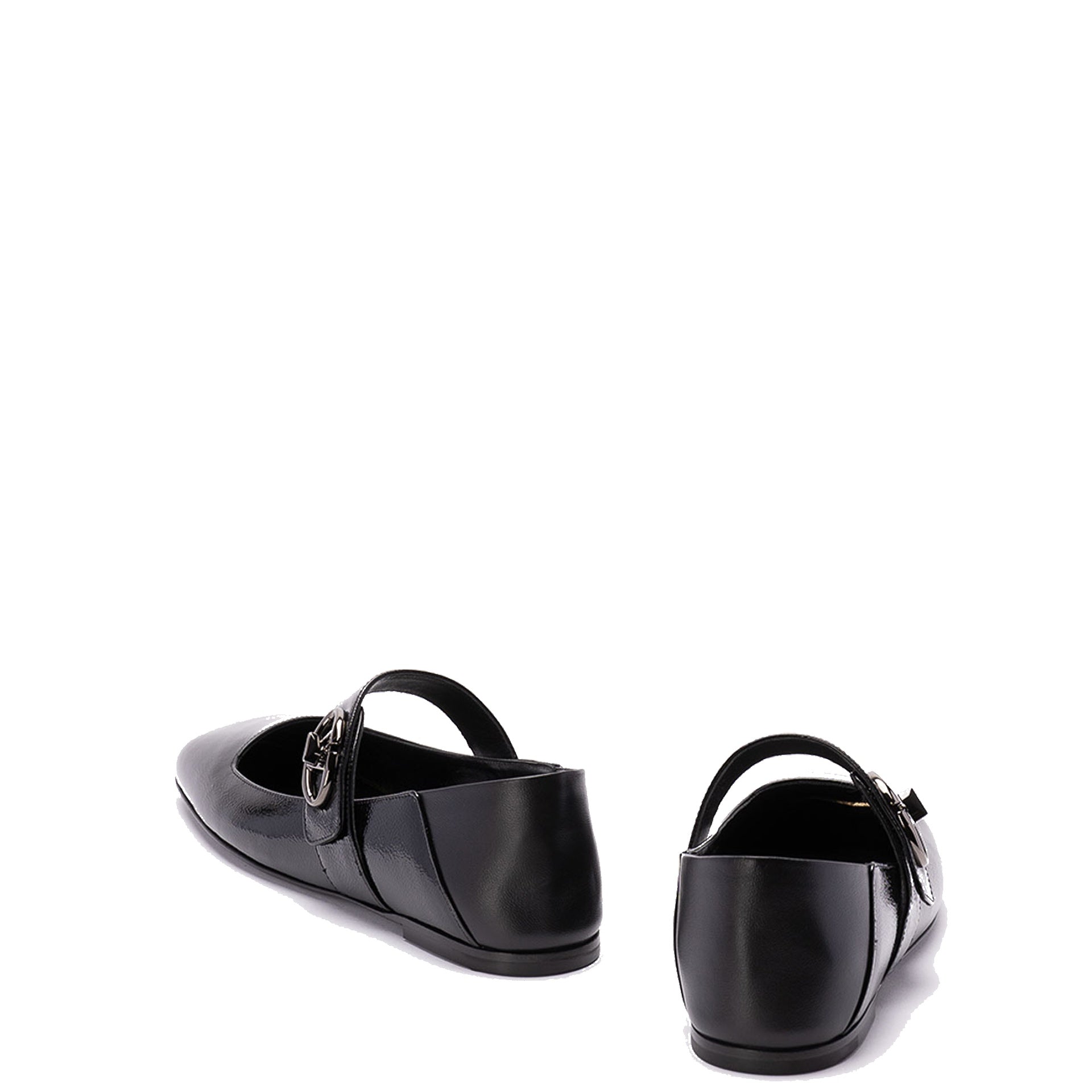 Valentino Garavani Leather Locker Ballerina Flats