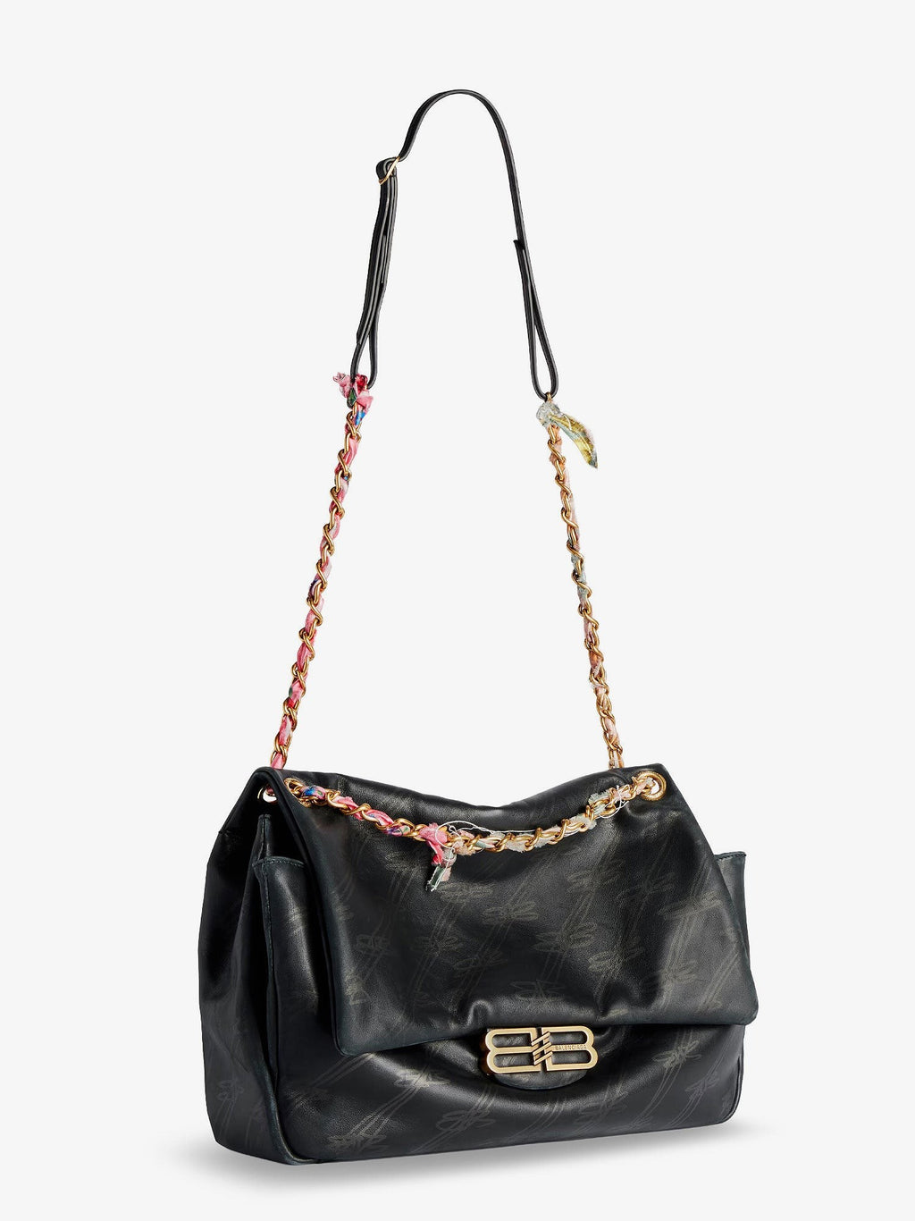 Balenciaga Darling leather shoulder bag with BB logo on the front