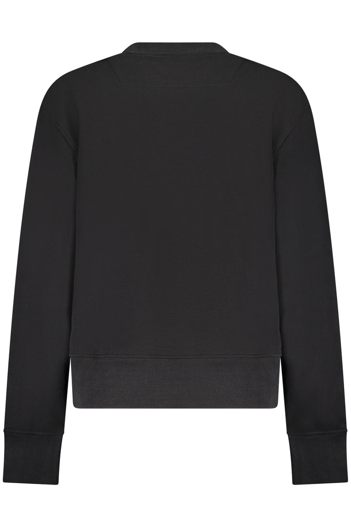 GUESS JEANS WOMEN&#39;S BLACK ZIP-UP SWEATSHIRT