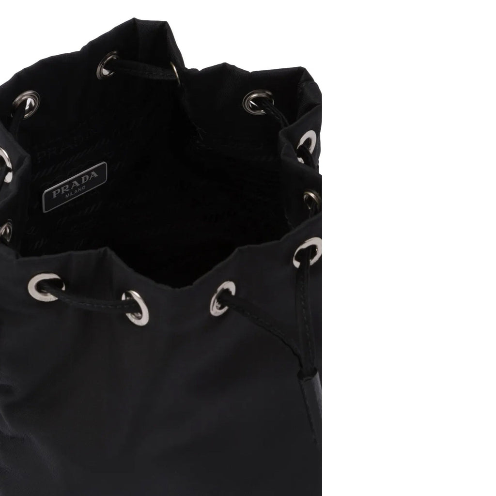 Prada Nylon and Leather Drawstring Pouch
