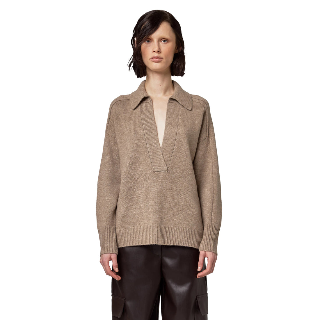 Alpha Studio Sweaters Beige Woman
