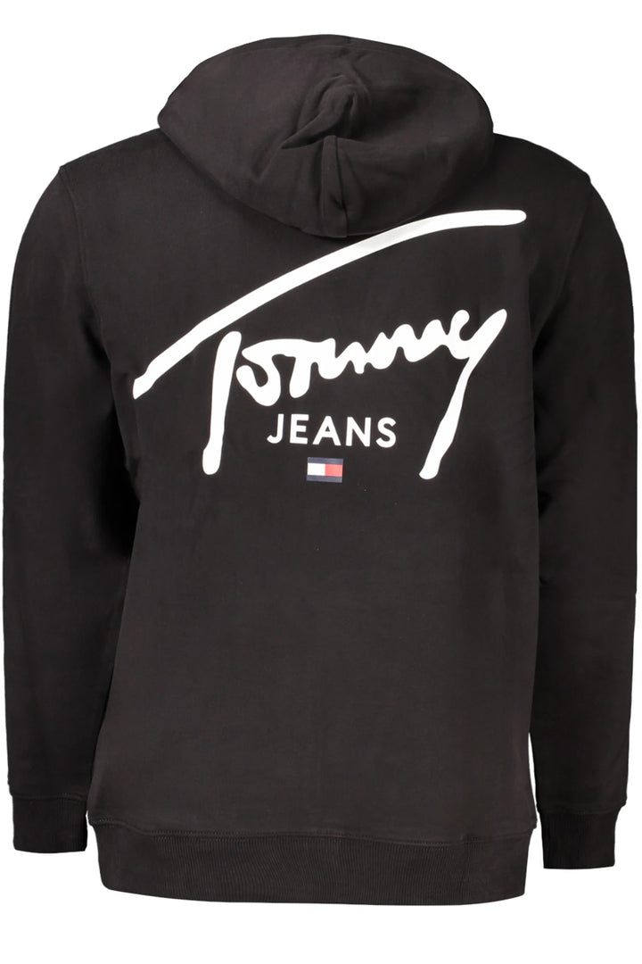 TOMMY HILFIGER MEN&#39;S BLACK ZIP-UP SWEATSHIRT