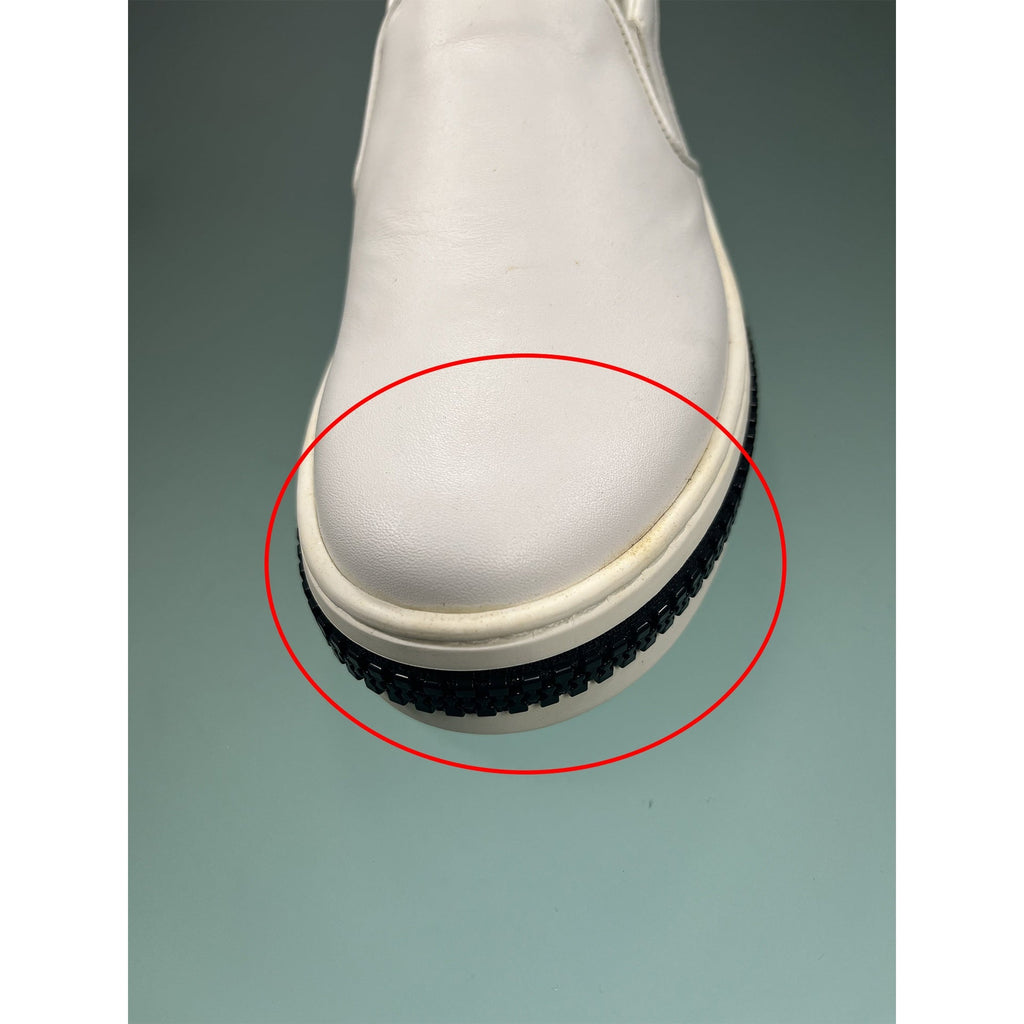 Sergio Rossi Leather Slip-Op Sneakers