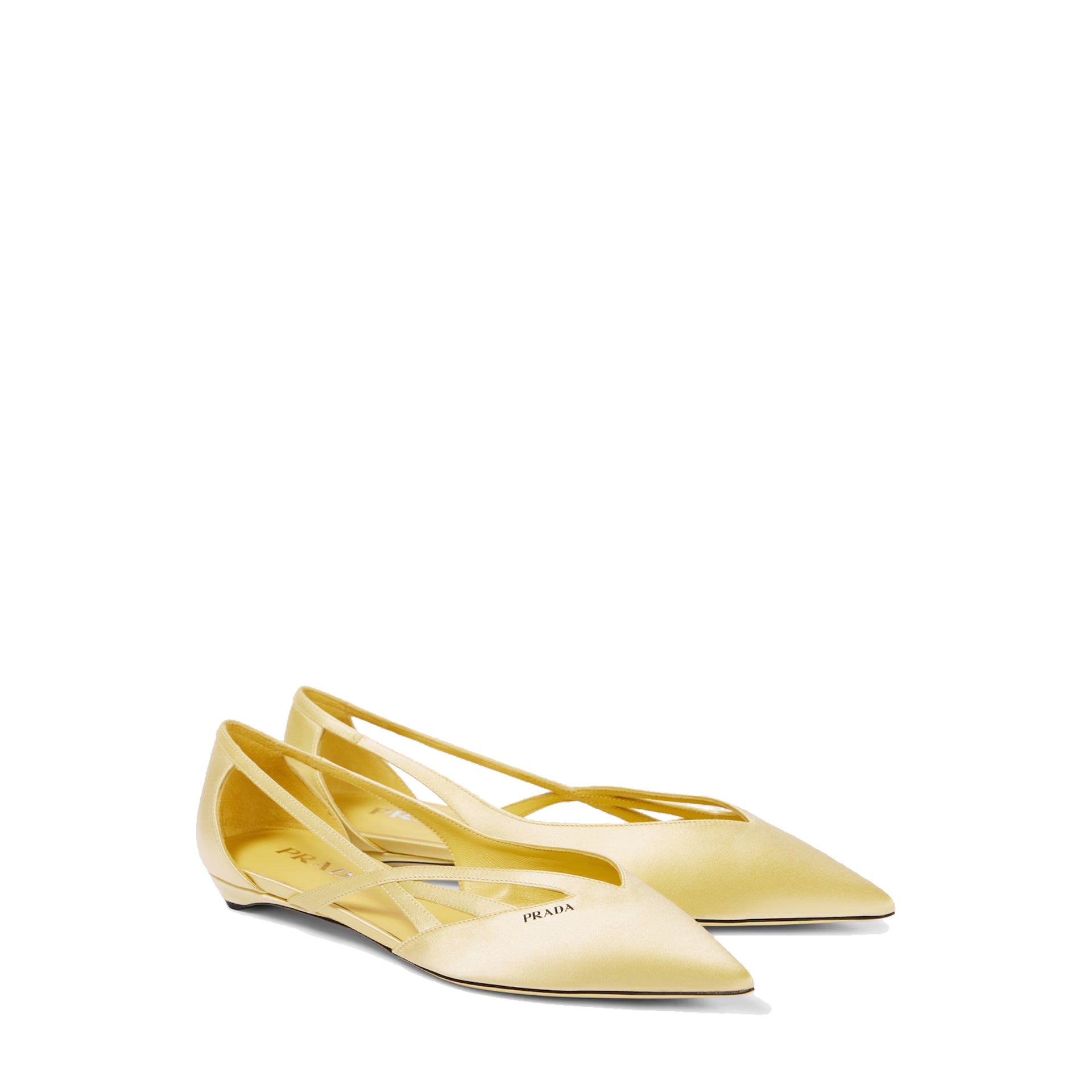 Prada Satin Ballerina Flats - WOMEN SHOES - PRADA - Tluxy New