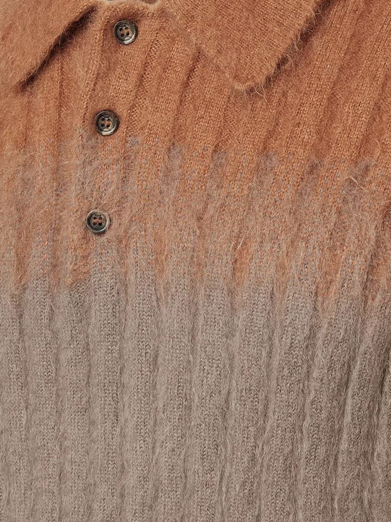 Fendi Dégradé mohair and wool polo shirt