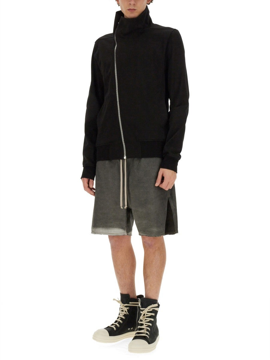 RICK OWENS DENIM BERMUDA SHORTS