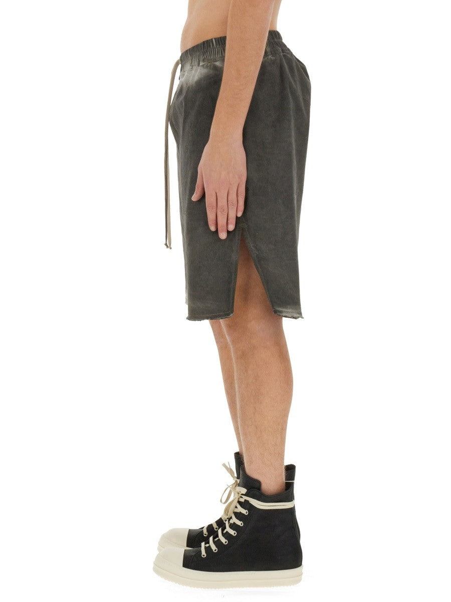 RICK OWENS DENIM BERMUDA SHORTS