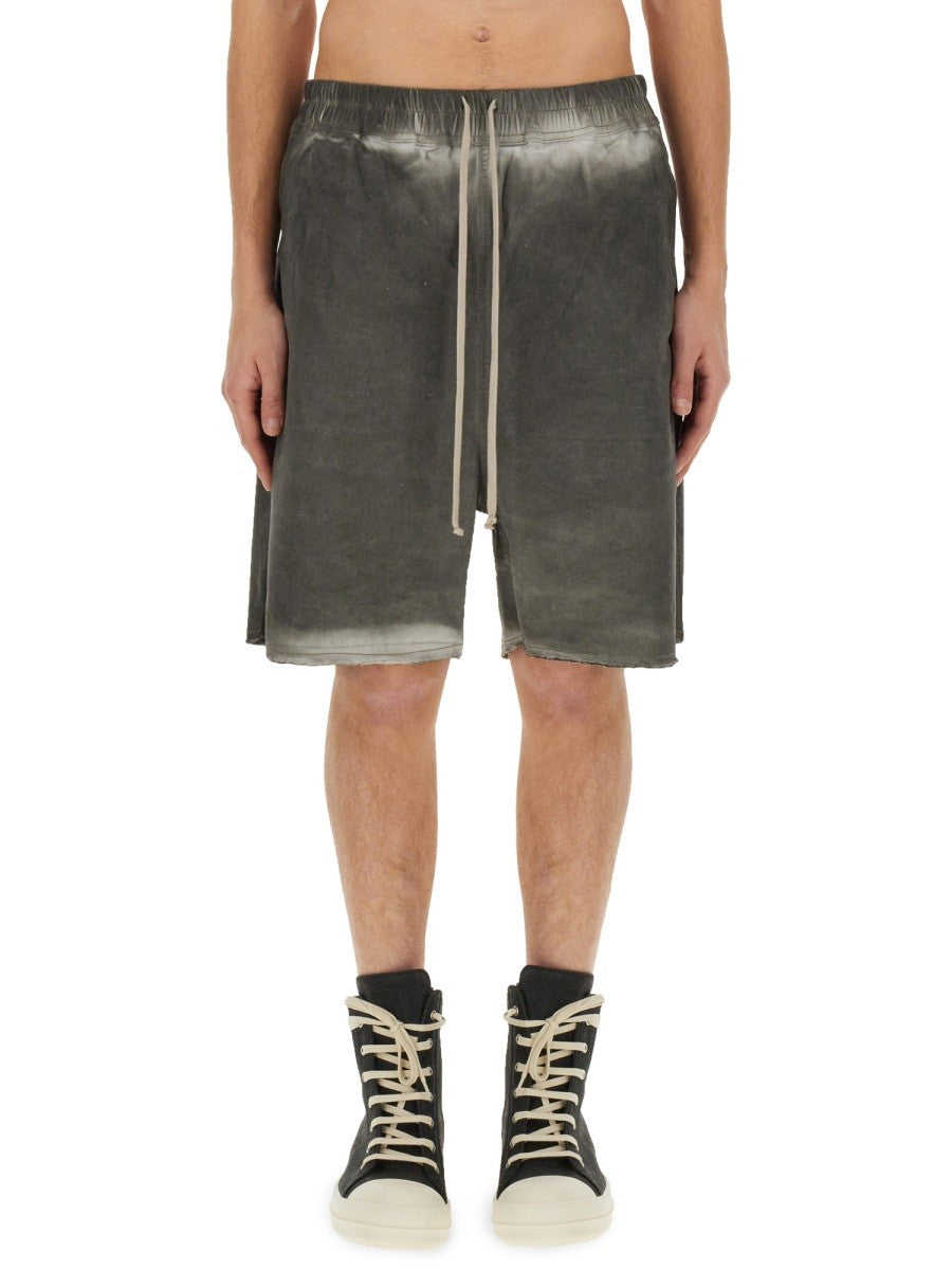 RICK OWENS DENIM BERMUDA SHORTS