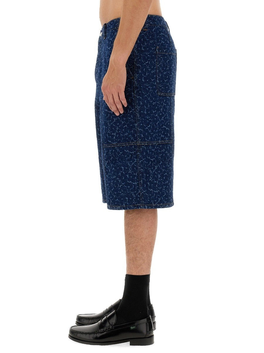 Maison Kitsune DENIM BERMUDA SHORTS
