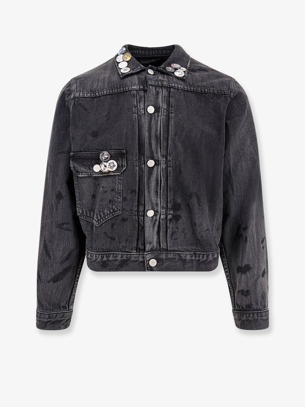ENFANTS RICHES DEPRIMES Denim jacket with distressed effect