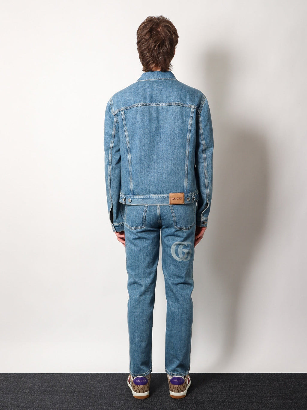 Gucci Denim jacket with lasered double g