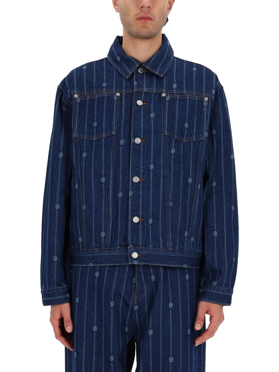 Drole De Monsieur "DENIM MONOGRAMME" JACKET